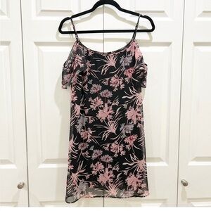 Express Black and Pink Floral Dress